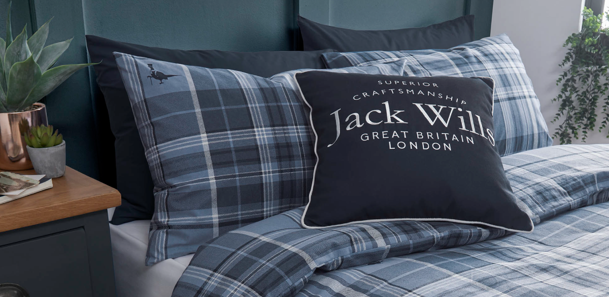 Jack-Wills-Check-Duvet-Set-And-Cushion
