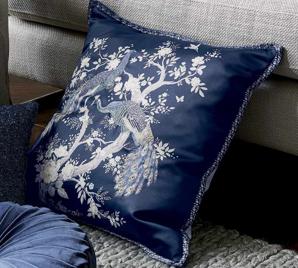 cushion cover in Laura Ashley linnen belvedere duck egg blue 