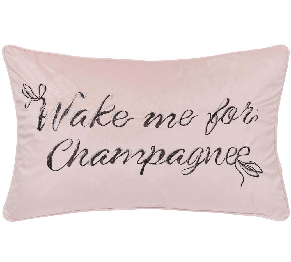 Ted Baker Wake Me For Champagne Soft Pink Cushion • Jones and Tomlin